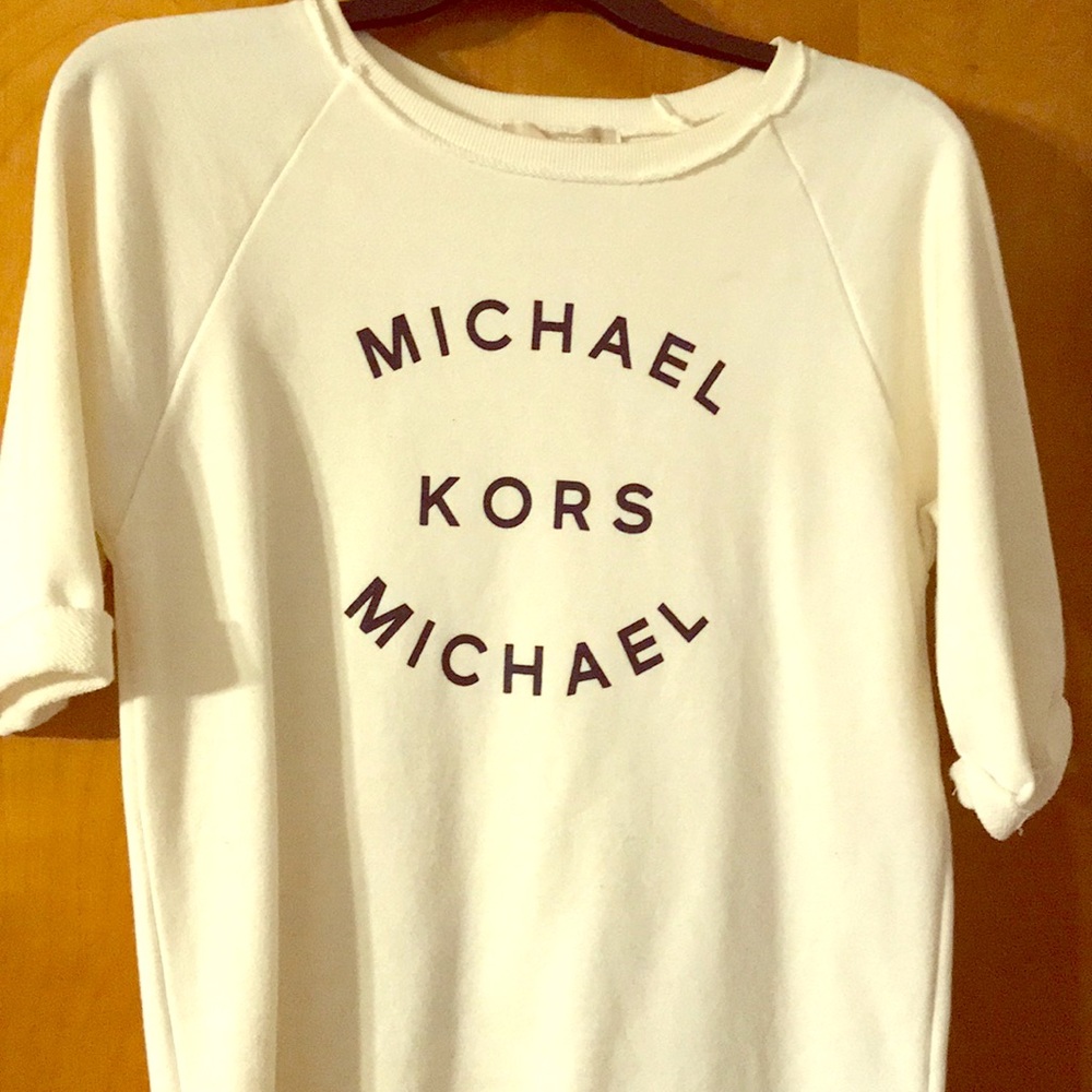 Michael Kors short sleeve fleece sweatshirt